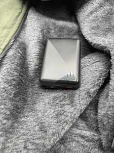 Hecusma Heated Jacket with Fur Lining for Men with 18400mAh 12V Battery Pack - Size M photo 10