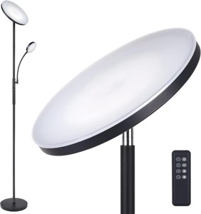 MOFFE 2-Ways Led Floor Lamp, 27W/2300LM Main Lamp and 7W/350LM Reading photo 5