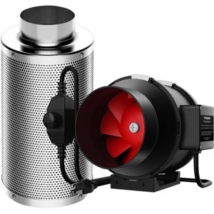 VIVOSUN Ventilation Kit 6 Inch 390 CFM Inline Duct Fan with 6" x 16"Carbon Filter photo 9