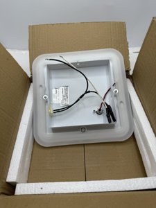 Facon 9 RV LED Acrylic Dual Square Flush Mount Lamp with Switch Metal Surface Mounted 4000K Cool White  photo 3