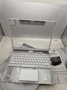 Tiaota Transparent Case Keyboard For iPad Pro 13 M4 360 Rotating Trackpad White photo 5