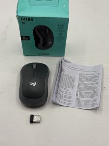 Logitech M185 Wireless Mouse, 2.4GHz w USB Mini Receiver Black photo 3