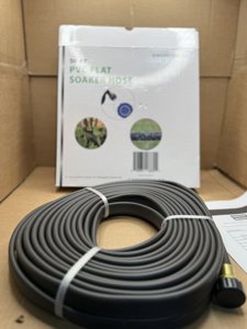 50 ft pvc flat soaker hose 1/2in x 50ft brass coupling  photo 1