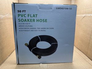 50 ft pvc flat soaker hose 1/2in x 50ft brass coupling  photo 6