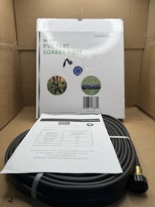 50 ft pvc flat soaker hose 1/2in x 50ft brass coupling  photo 2