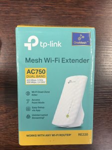 TP-Link Network RE200 AC750 WiFi Range Extender Dual Band 750Mbps with 802.11b/g/n Retail  photo 1