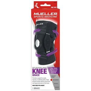 Mueller Adjustable Hinged Knee Brace  Black  One Size Fits Most photo 4