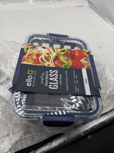 Ello DuraGlass Glass Food Storage Containers - Meal Prep Container with Silicone Sleeve and Airtight Lid  5 Cup  Midnight photo 5