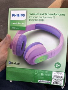 Philips Wireless Bluetooth Kids On Ear Headphones Pink TAK4206PK   PHILIPS Kids Wireless Bluetooth Headphones  On-Ear  Safe Volume  Parental App  LED Light Panels  28H Battery  Fast Charging  Great for School and Travel Pink