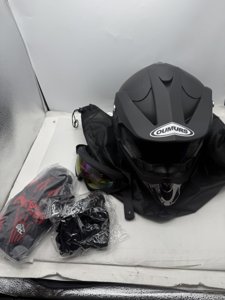 OUMURS Adult Dirt Bike Helmet with Goggles Gloves & Mask Adjustable Sun Vis photo 6
