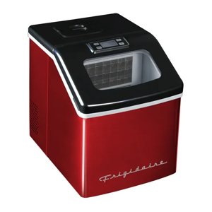 Frigidaire EFIC452-SSRED XL Maker, Makes 40 Lbs. of Clear Square Ice Cubes A Day, Stainless, Red Steel photo 8