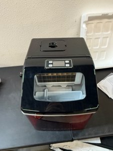 Frigidaire EFIC452-SSRED XL Maker, Makes 40 Lbs. of Clear Square Ice Cubes A Day, Stainless, Red Steel photo 2