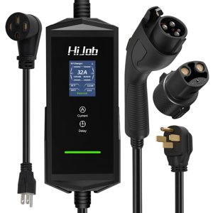 HIJOB 25FT Portable Level 2 Electric Vehicle Charger with 5-15 Adapter for Quick & Slow Charging photo 8
