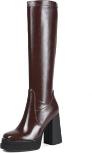 Platform Knee High Boots for Women Chunky High - Size 11  photo 7